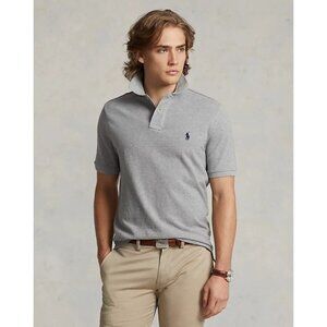 Polo Ralph Lauren Andover Heather/Navy The Iconic Mesh Polo Shirt Mens Size L